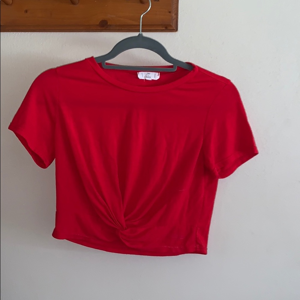 Red crop top
